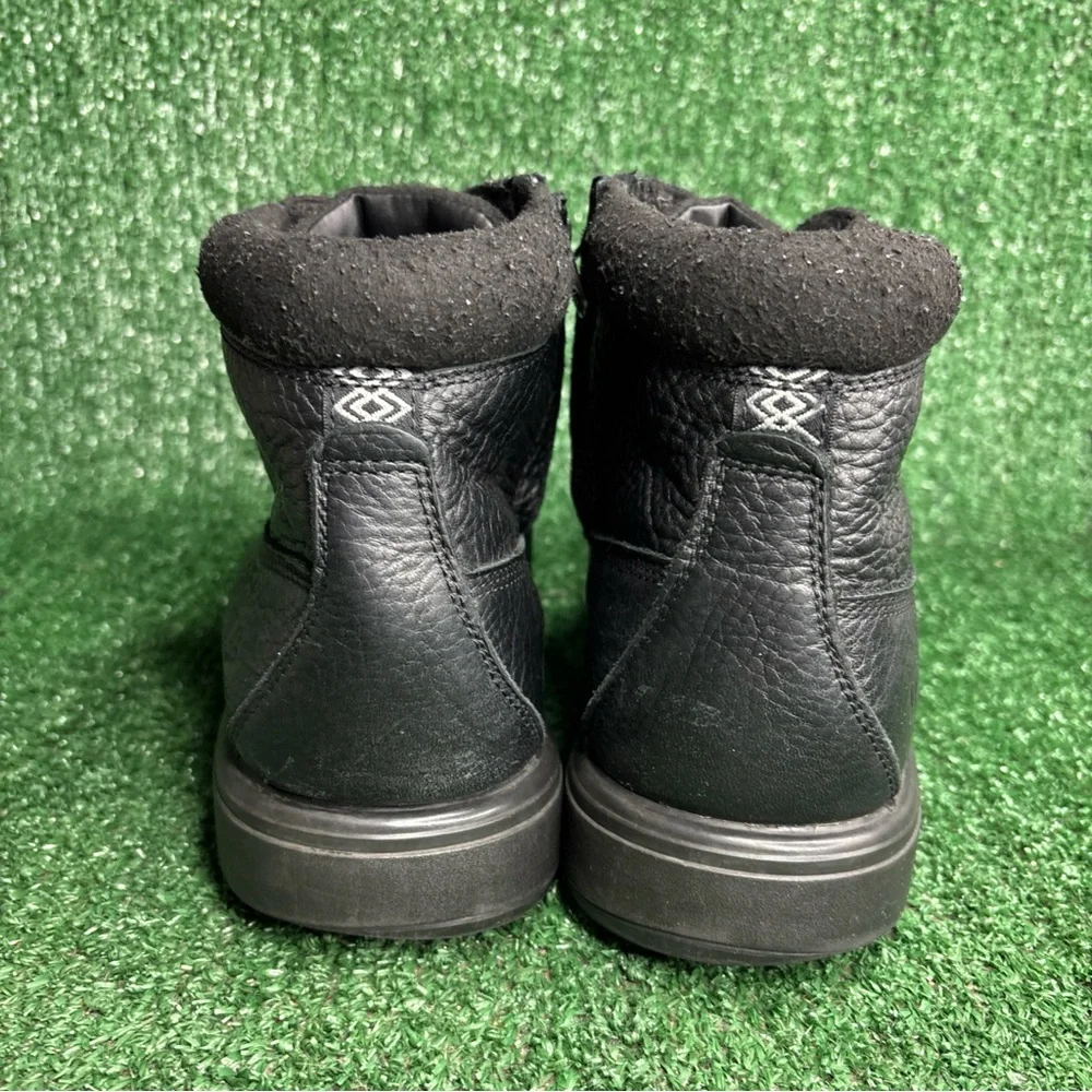 UGG Mens‎ Biltmore Mid Plain Toe Boots Black Leather Size 12 M